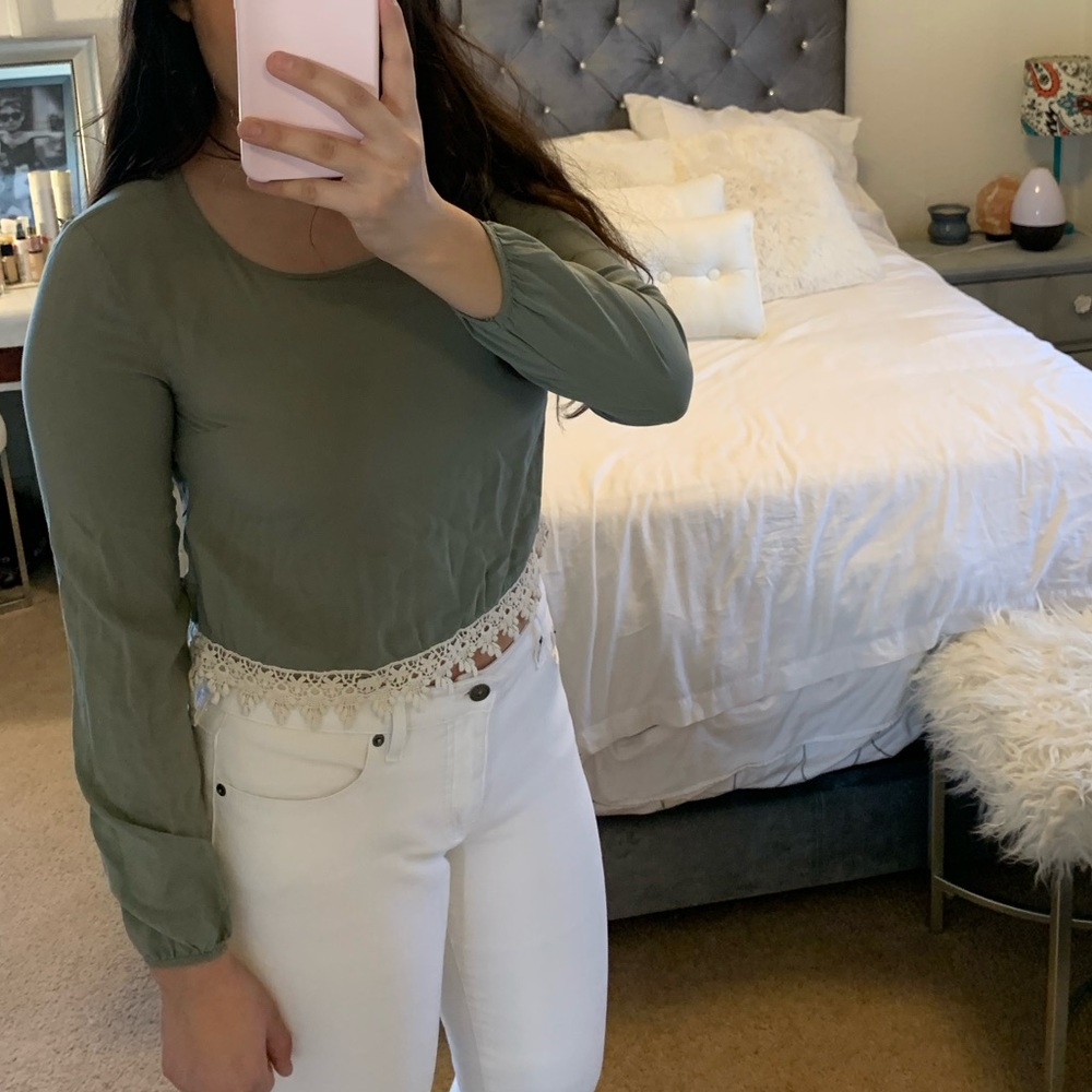 Boho crop long sleeve